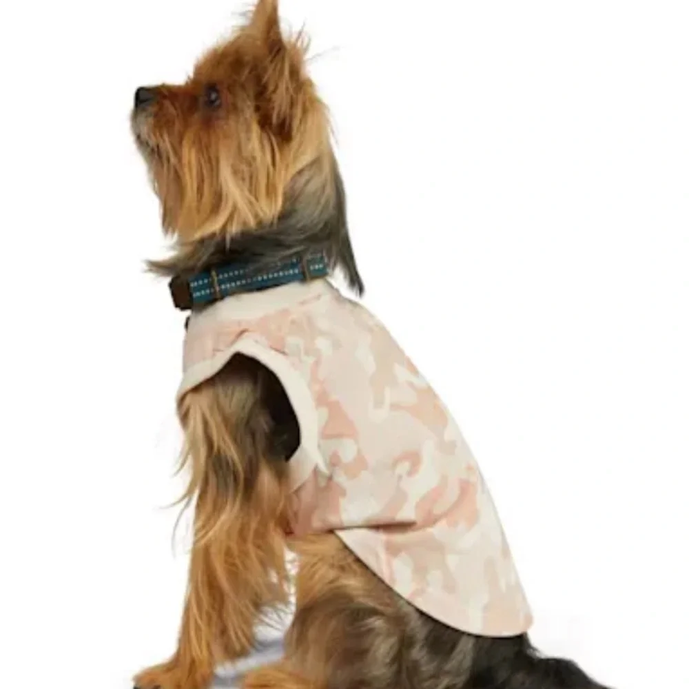 NWT pink tonal Camo dog tank tee XS